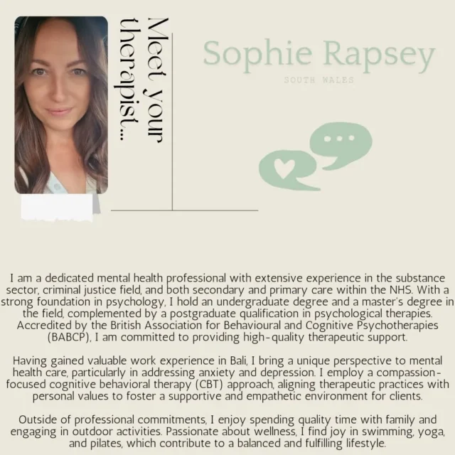Chosing your therapist can be a difficult task. So here is a little about me... 

#therapy 
#therapist 
#cbt 
#compassion 
#professionalbio